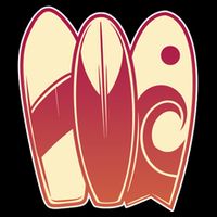Retro Surfboard Surfing 16 in Basic Backpack