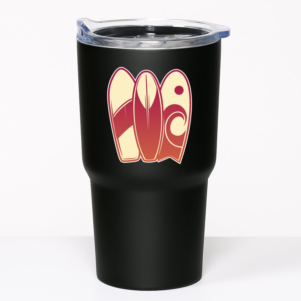 Retro Surfboard Surfing Tumbler
