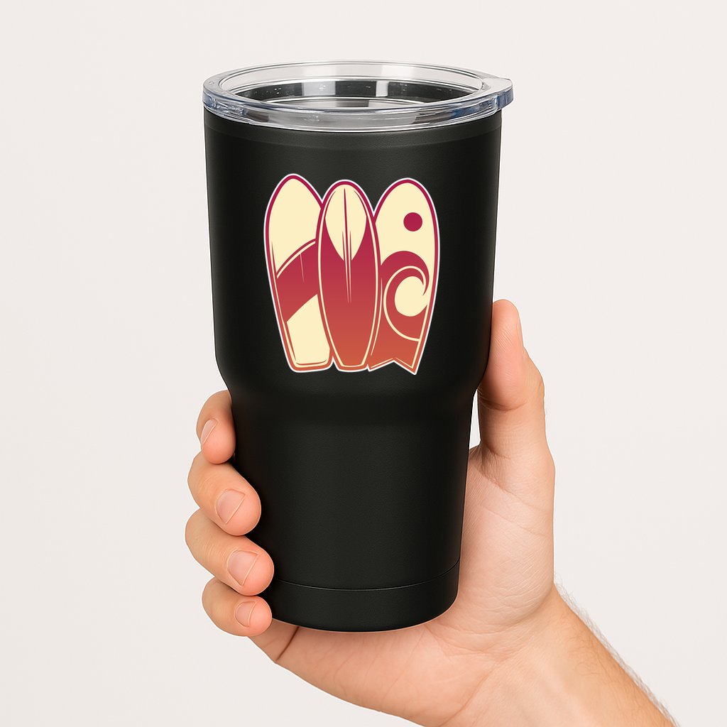Retro Surfboard Surfing Tumbler