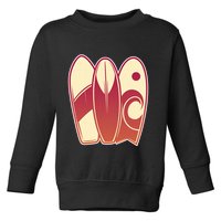 Retro Surfboard Surfing Toddler Sweatshirt