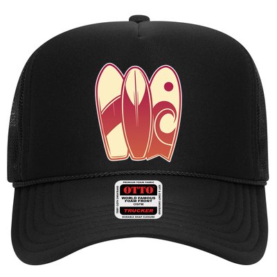 Retro Surfboard Surfing Trucker Hat