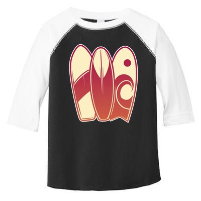 Retro Surfboard Surfing Toddler Fine Jersey T-Shirt