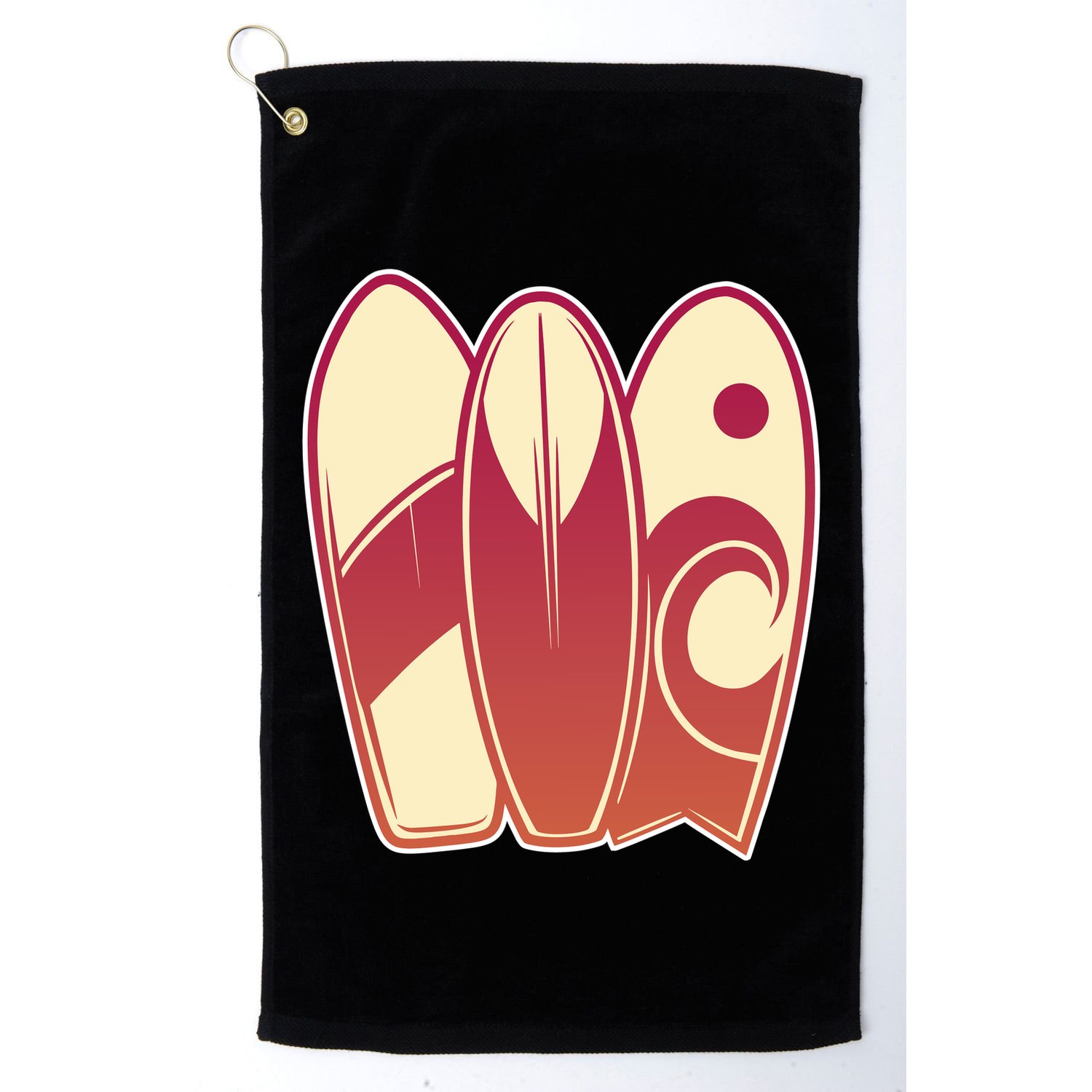 Retro Surfboard Surfing Golf Towel