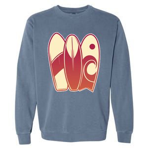 Retro Surfboard Surfing Garment-Dyed Sweatshirt