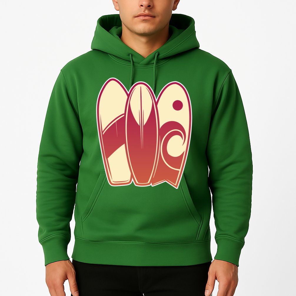 Retro Surfboard Surfing Hoodie