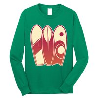 Retro Surfboard Surfing Long Sleeve Shirt
