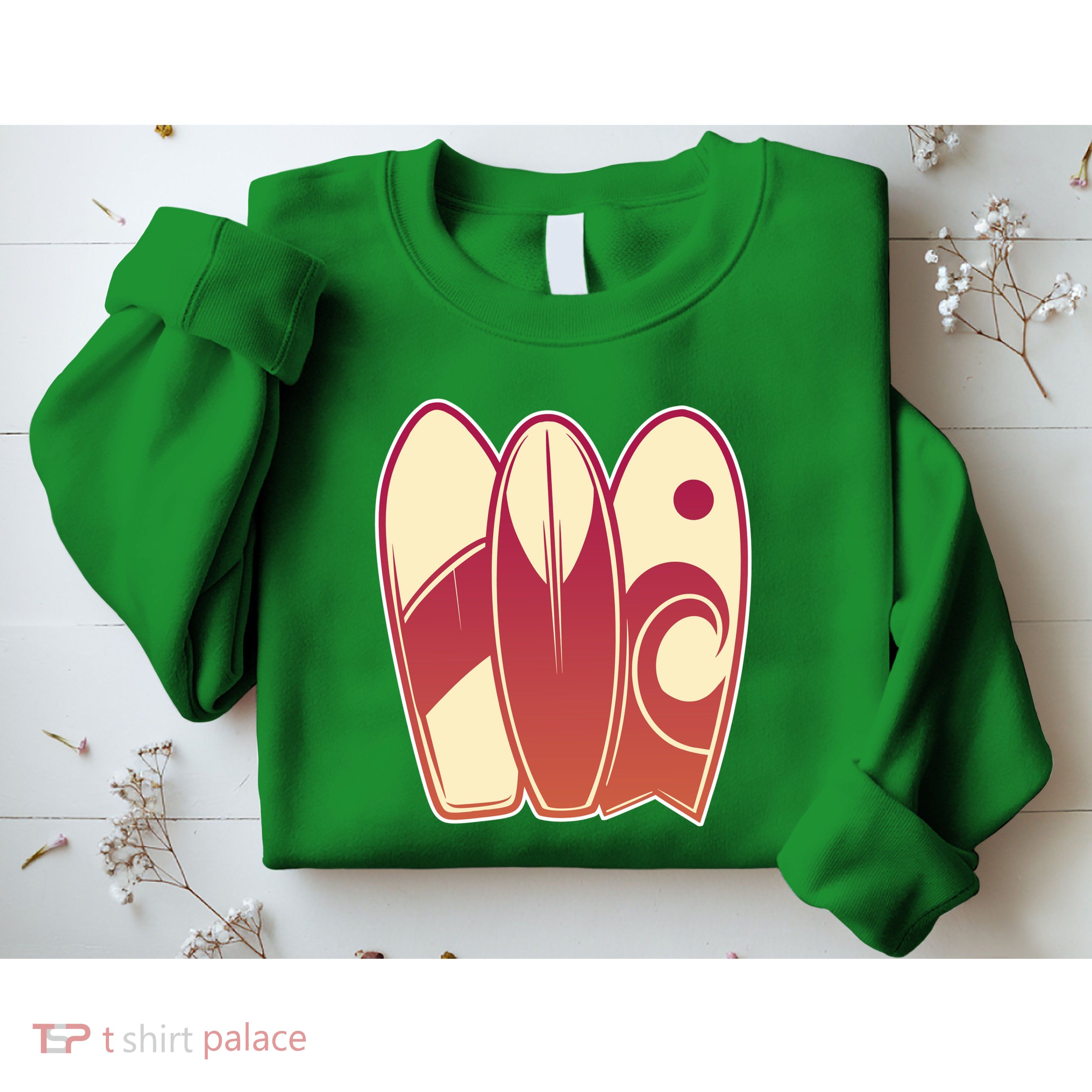 Retro Surfboard Surfing Sweatshirt