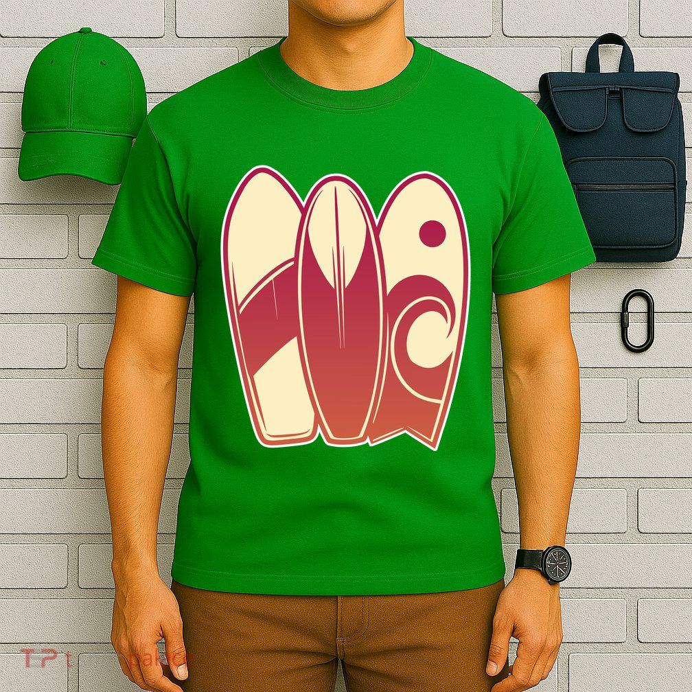 Retro Surfboard Surfing T-Shirt