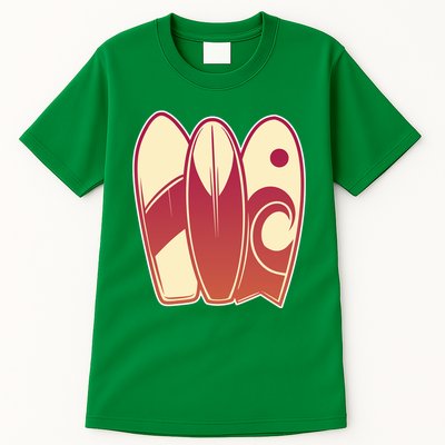 Retro Surfboard Surfing Tall T-Shirt