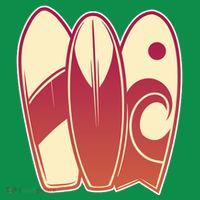 Retro Surfboard Surfing Tall T-Shirt