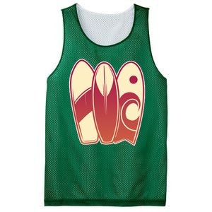 Retro Surfboard Surfing Mesh Reversible Basketball Jersey Tank