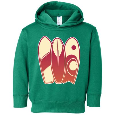 Retro Surfboard Surfing Toddler Hoodie
