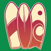Retro Surfboard Surfing Womens T-Shirt