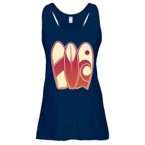 Retro Surfboard Surfing Ladies Essential Flowy Tank