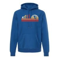 Retro Skiing Skier Mountains Gift Vintage Skiing Skier Funny Gift Premium Hoodie