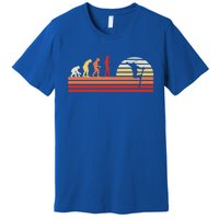 Retro Skiing Skier Mountains Gift Vintage Skiing Skier Funny Gift Premium T-Shirt