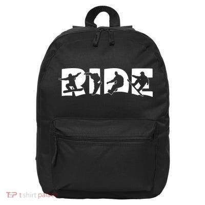 RIDE Snowboard, Snowboarder, Christmas Snowboarding Pullover 16 in Basic Backpack