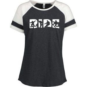 RIDE Snowboard, Snowboarder, Christmas Snowboarding Pullover Enza Ladies Jersey Colorblock Tee