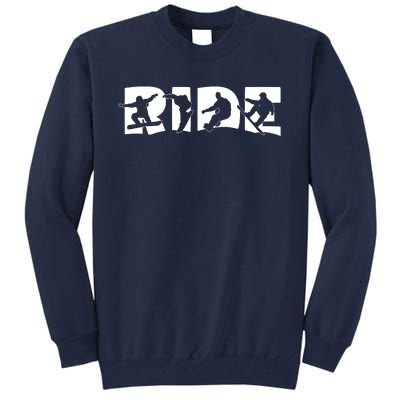 RIDE Snowboard, Snowboarder, Christmas Snowboarding Pullover Tall Sweatshirt