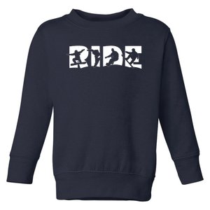 RIDE Snowboard, Snowboarder, Christmas Snowboarding Pullover Toddler Sweatshirt