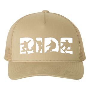 RIDE Snowboard, Snowboarder, Christmas Snowboarding Pullover Yupoong Adult 5-Panel Trucker Hat