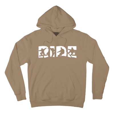 RIDE Snowboard, Snowboarder, Christmas Snowboarding Pullover Hoodie