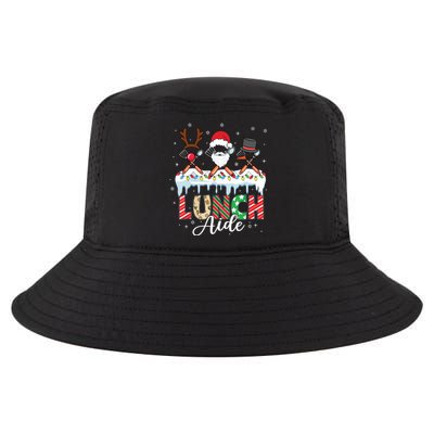 Reindeer Santa Snowman Lunch Aide Christmas Cool Comfort Performance Bucket Hat