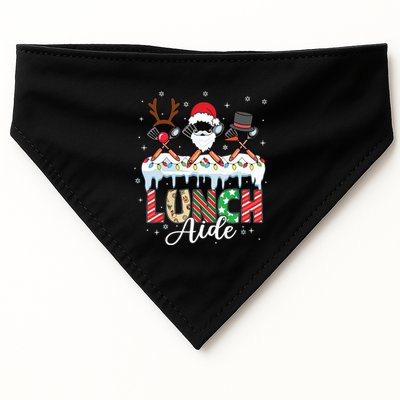 Reindeer Santa Snowman Lunch Aide Christmas USA-Made Doggie Bandana