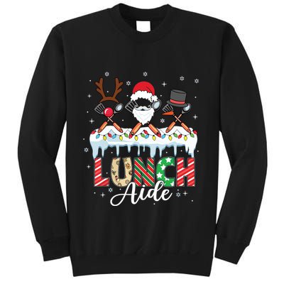 Reindeer Santa Snowman Lunch Aide Christmas Sweatshirt