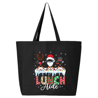 Reindeer Santa Snowman Lunch Aide Christmas 25L Jumbo Tote