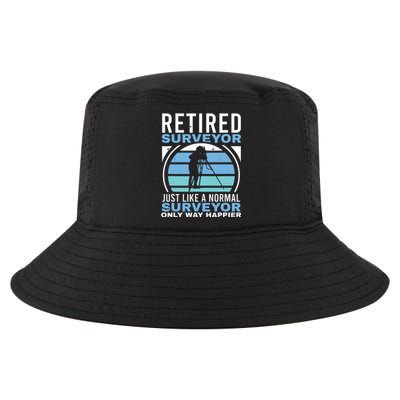 Retired Surveyor Surveying Grandpa Tripod Land Surveyor Cool Comfort Performance Bucket Hat