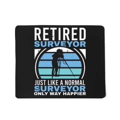 Retired Surveyor Surveying Grandpa Tripod Land Surveyor Mousepad