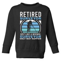 Retired Surveyor Surveying Grandpa Tripod Land Surveyor Toddler Sweatshirt