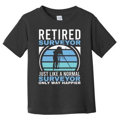 Retired Surveyor Surveying Grandpa Tripod Land Surveyor Toddler T-Shirt