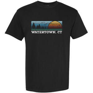 Retro Sunset Stripes Watertown Connecticut Garment-Dyed Heavyweight T-Shirt