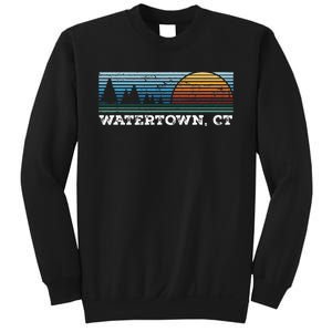 Retro Sunset Stripes Watertown Connecticut Sweatshirt