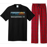 Retro Sunset Stripes Watertown Connecticut Pajama Set