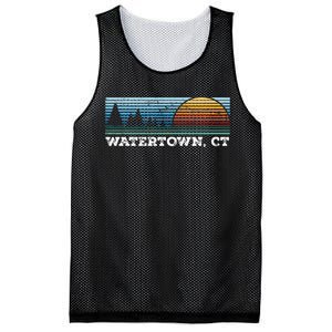 Retro Sunset Stripes Watertown Connecticut Mesh Reversible Basketball Jersey Tank