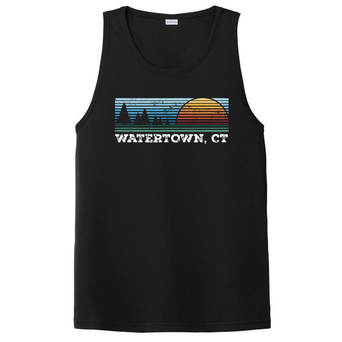 Retro Sunset Stripes Watertown Connecticut PosiCharge Competitor Tank