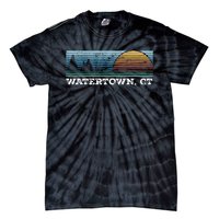 Retro Sunset Stripes Watertown Connecticut Tie-Dye T-Shirt