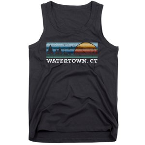 Retro Sunset Stripes Watertown Connecticut Tank Top