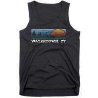 Retro Sunset Stripes Watertown Connecticut Tank Top