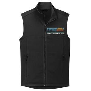 Retro Sunset Stripes Watertown Connecticut Collective Smooth Fleece Vest