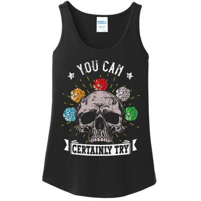 Rpg Skeleton Skull You Can Certainly Try Dice Board Gamer Ladies Essential Tank