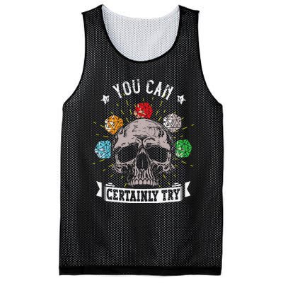 Rpg Skeleton Skull You Can Certainly Try Dice Board Gamer Mesh Reversible Basketball Jersey Tank