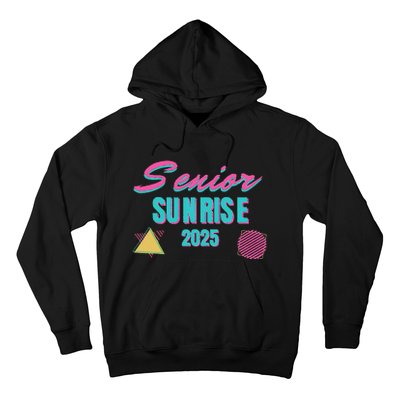 Retro Senior Sunrise 2025 High School 12th Twelfth Grade Hoodie