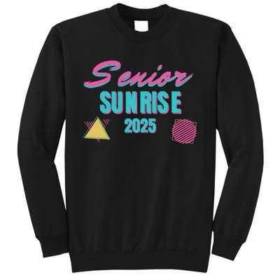 Retro Senior Sunrise 2025 High School 12th Twelfth Grade Sweatshirt