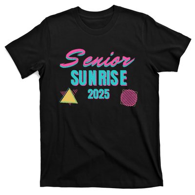 Retro Senior Sunrise 2025 High School 12th Twelfth Grade T-Shirt