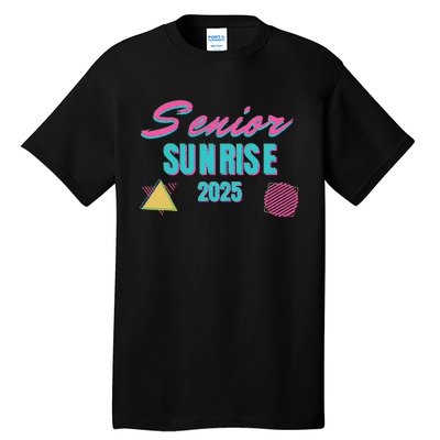 Retro Senior Sunrise 2025 High School 12th Twelfth Grade Tall T-Shirt