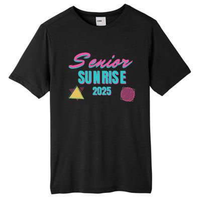 Retro Senior Sunrise 2025 High School 12th Twelfth Grade Tall Fusion ChromaSoft Performance T-Shirt